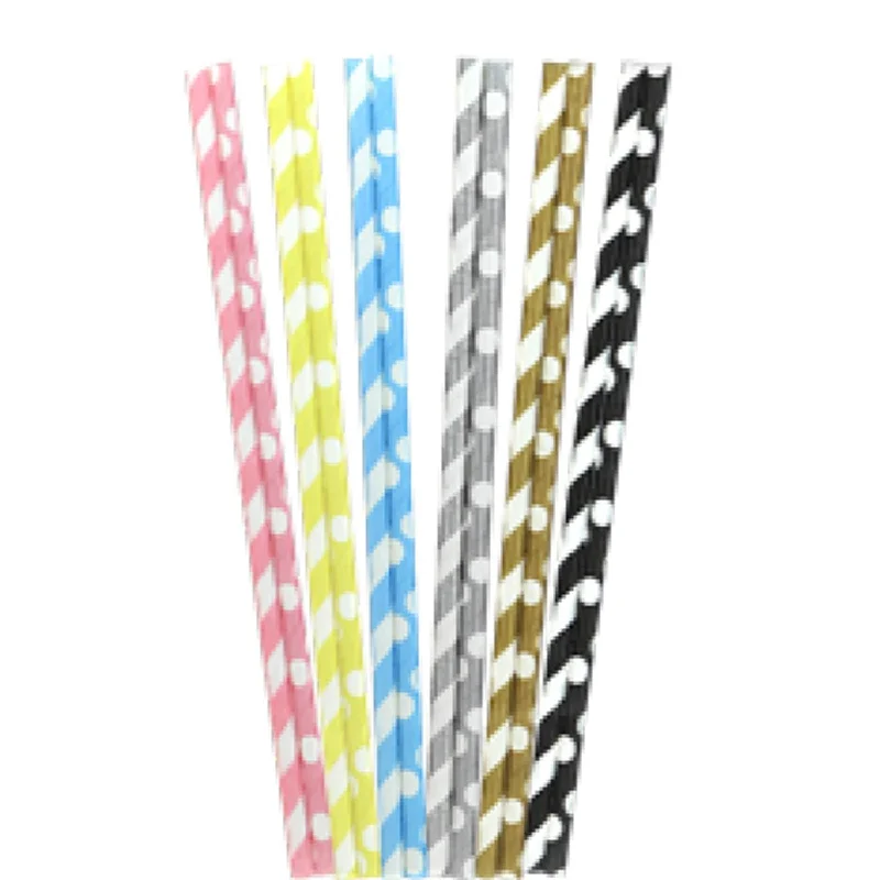 Elegant Pastel Paper Straws