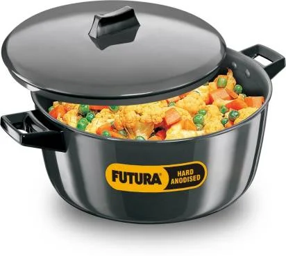 Hawkins Futura Hard Anodised Cook-n-Serve Bowl 6 L Capacity (ACB60)