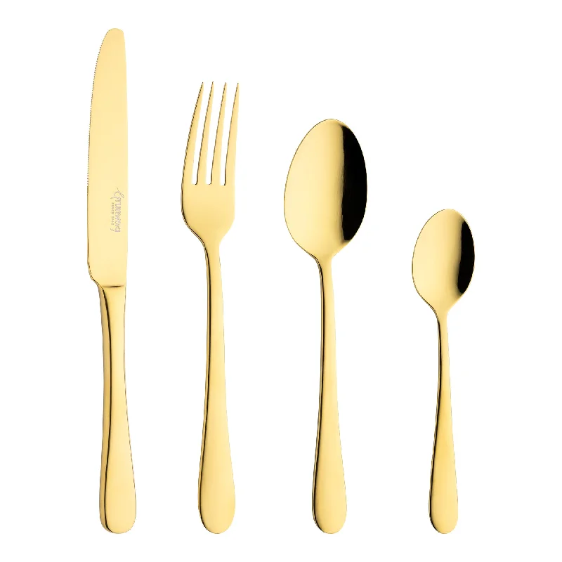 Windsor- 16 Piece Gold Finish Stainless Steel Cutlery Set