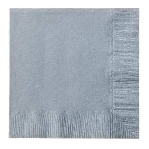 Silver Beverage Napkins