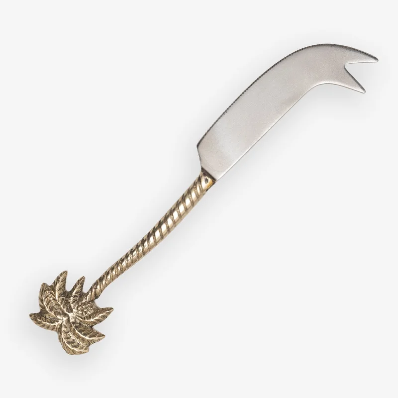 Palm Tree Cheese Knife Brass