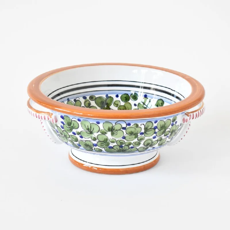 Arabesco Contornato footed bowl with handles