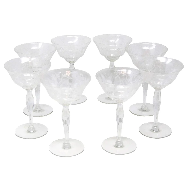 Morgantown Lace Bouquet Cocktail Glasses