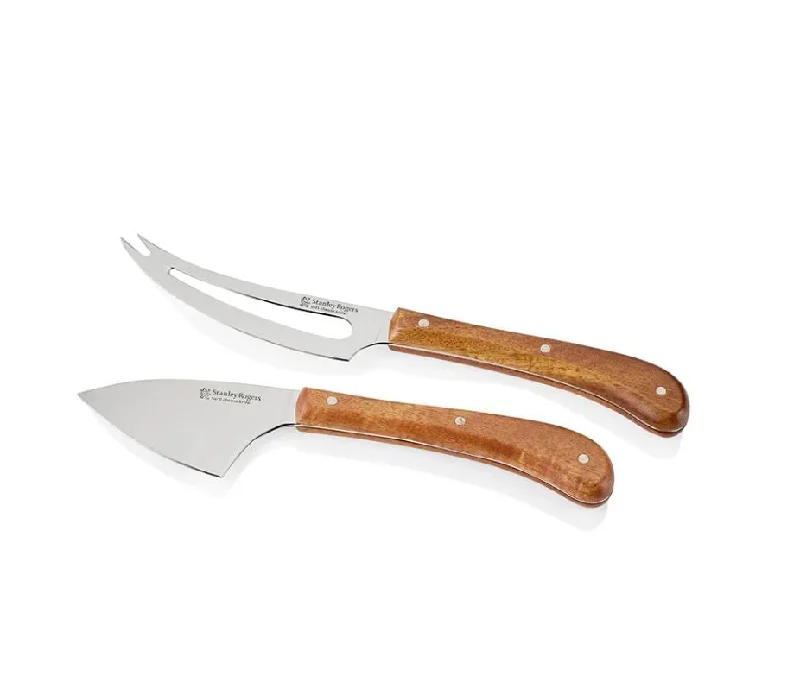 Stanley Rogers Pistol Grip Acacia 2 Piece Cheese Knife Set