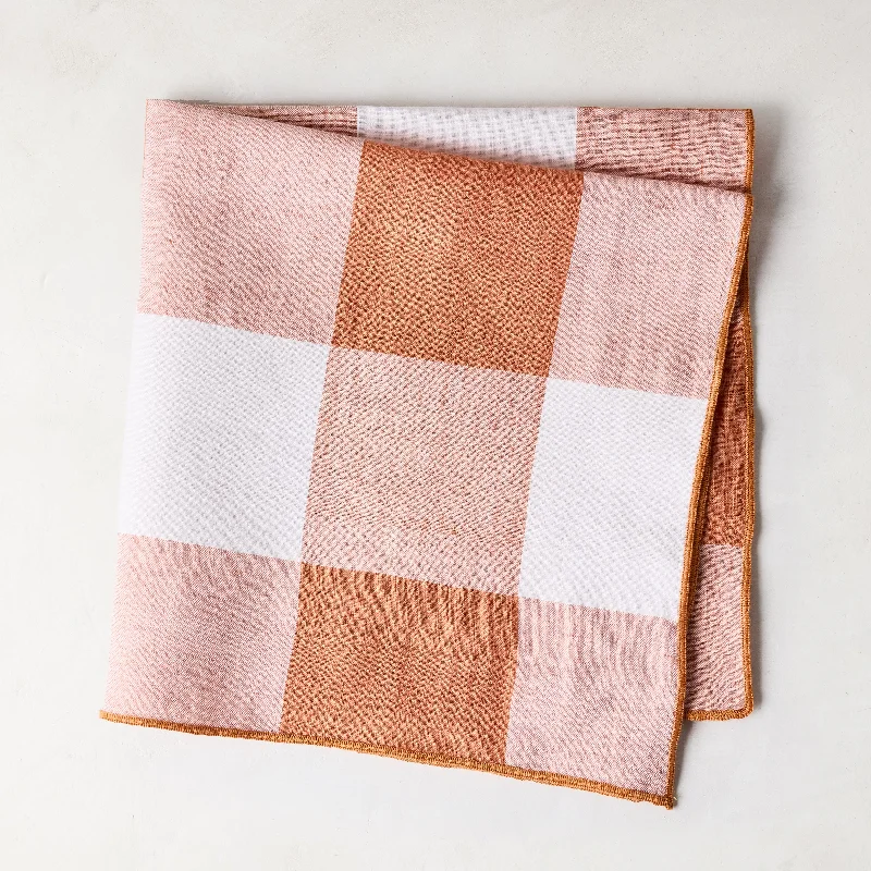 Buffalo Check Spice Orange Linen Napkin