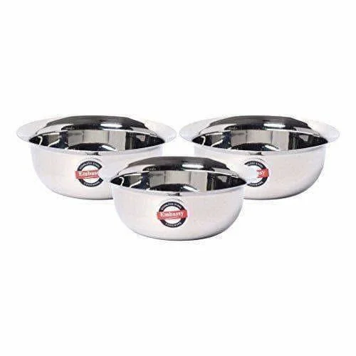 Stainless Steel Eco Bowl - Pack of 3