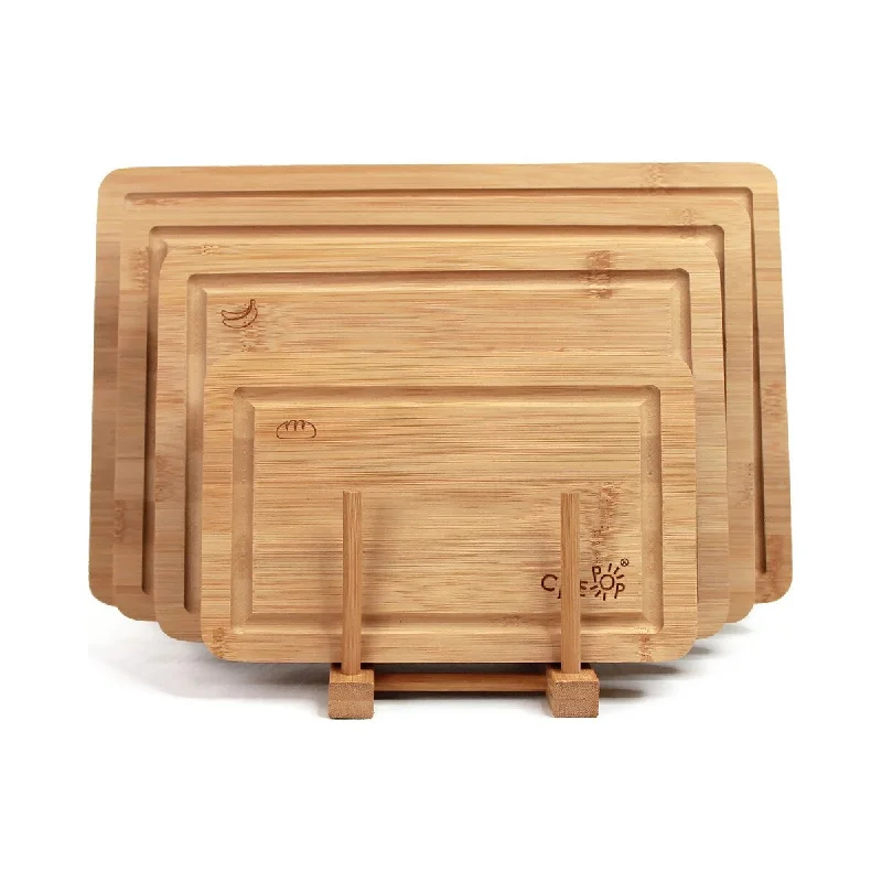 Cutting Board - 4 pack w-stand