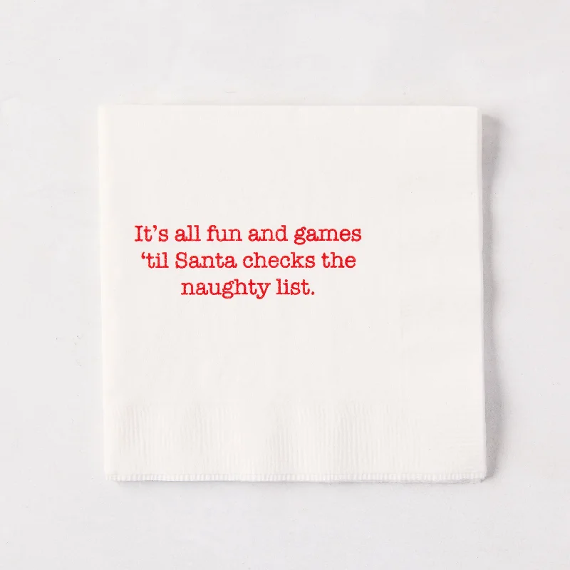 "Naughty List" Cocktail Napkins, set of 50