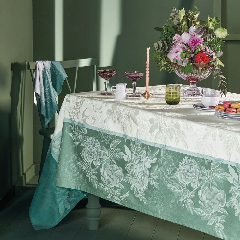 Jardin de Pivoines Table Linens Collection (Green Sweet)