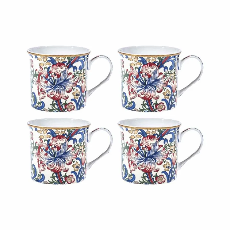 Nostalgic Ceramics Morris Lily Mugs 320ml (Set of 4)