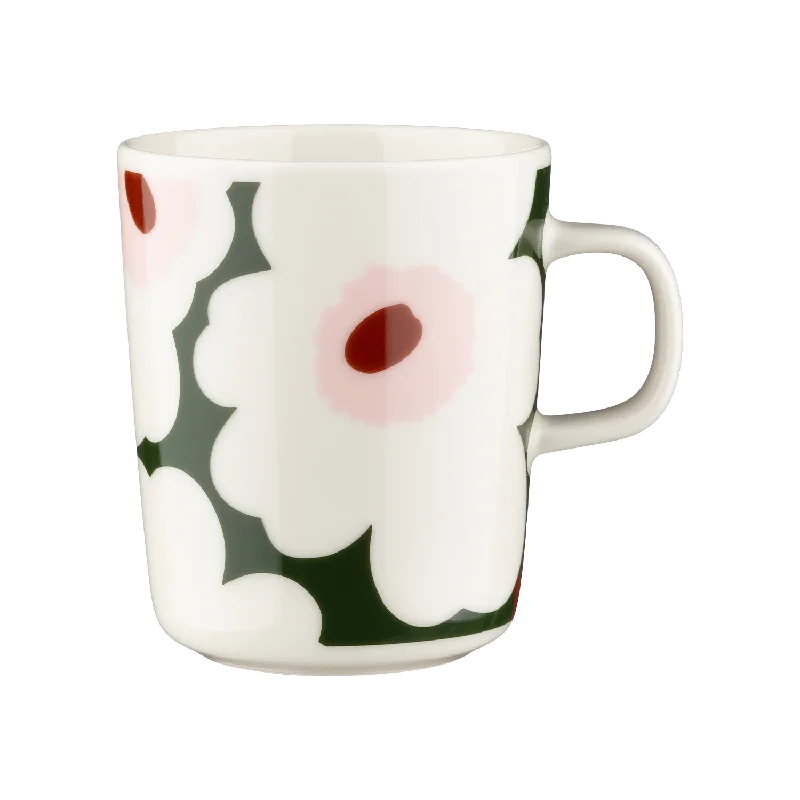 Marimekko Unikko Mug, white/green/pink