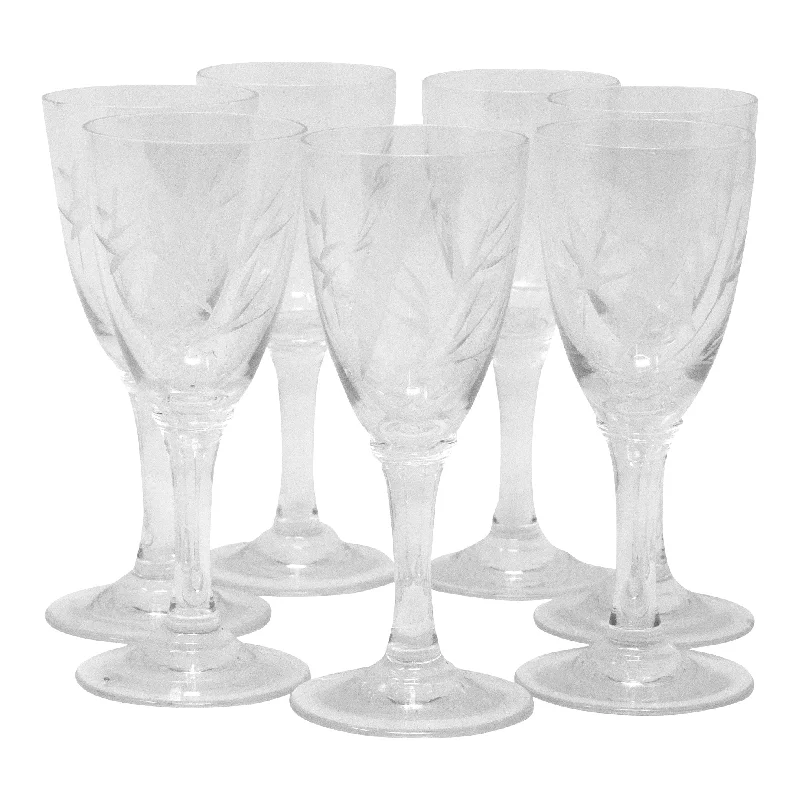 Sasaki Etched Bamboo Liqueur Glasses