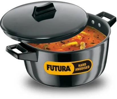 Hawkins Futura Hard Anodized Cook-n-Serve Bowl 23 cm Diameter 4 L with Lid (ACB40)