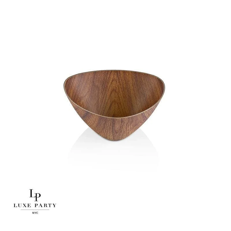 13.5 Oz. Triangle Mahogany Heavy Plastic Bowl