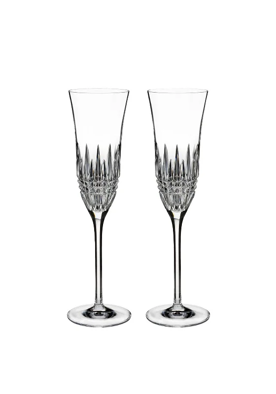 Waterford Crystal Lismore Diamond Toasting Flute Glasses, Set of 2