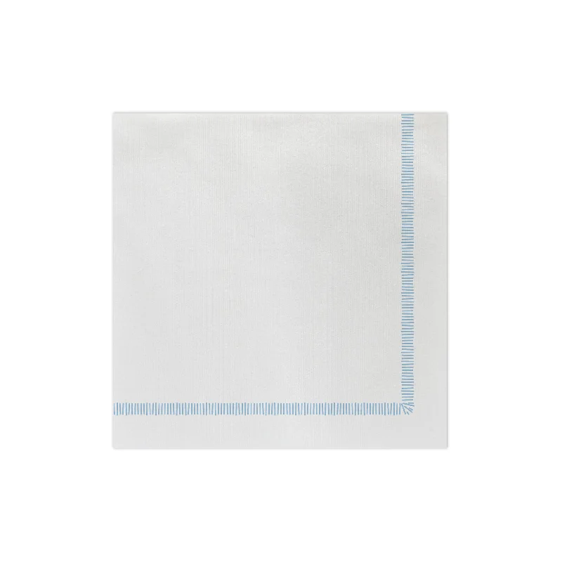 Papersoft Napkins Fringe Light Blue Dinner Napkins (Pack of 20)