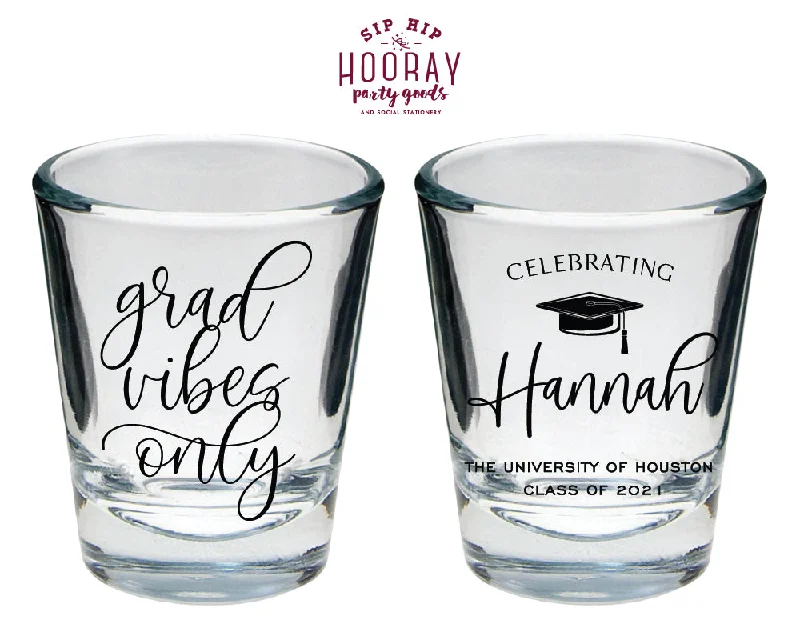 Grad Vibes Only Graduation Shot Glasses #0004