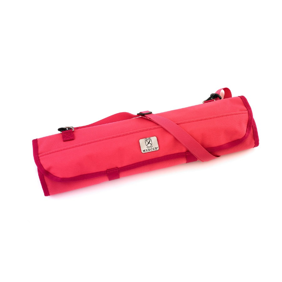 Mercer M30007PK Cutlery Knife Roll / Bag, 7 Pockets, Pink