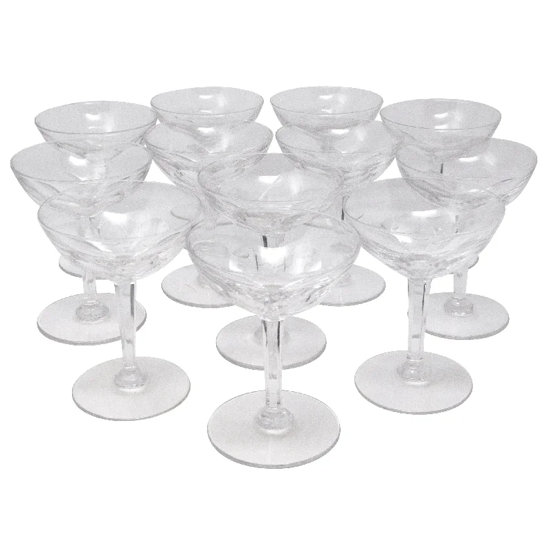 Val St. Lambert Petal Coupe Glasses