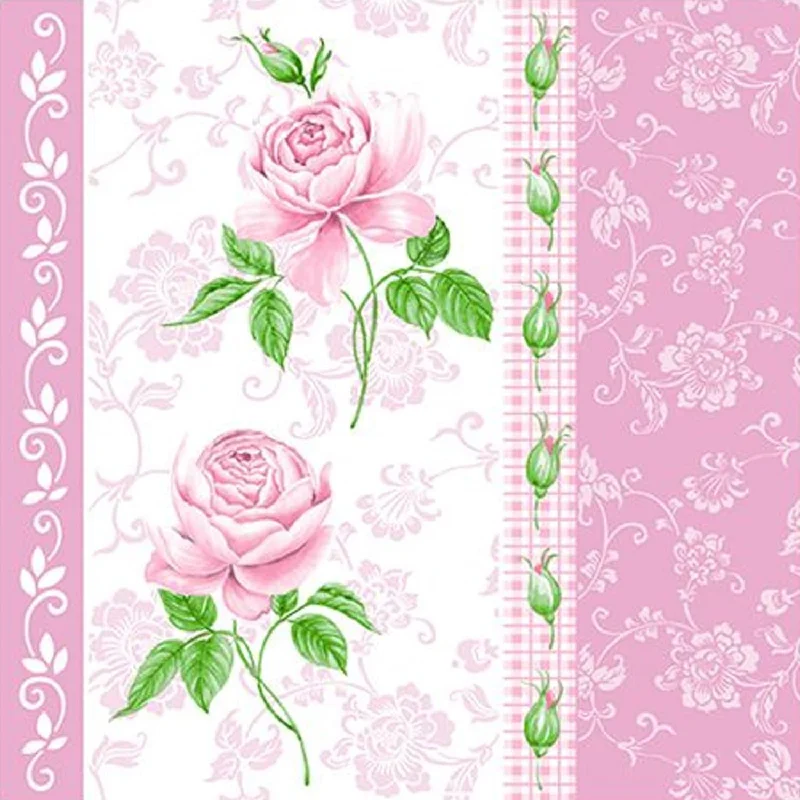 Flowers #33 Disposable Lunch Paper Napkins 20 Ct