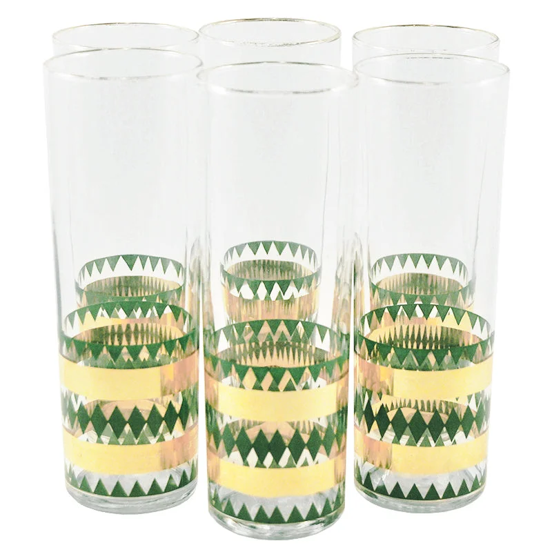 Gold Bands Green Diamonds Zombie Glasses