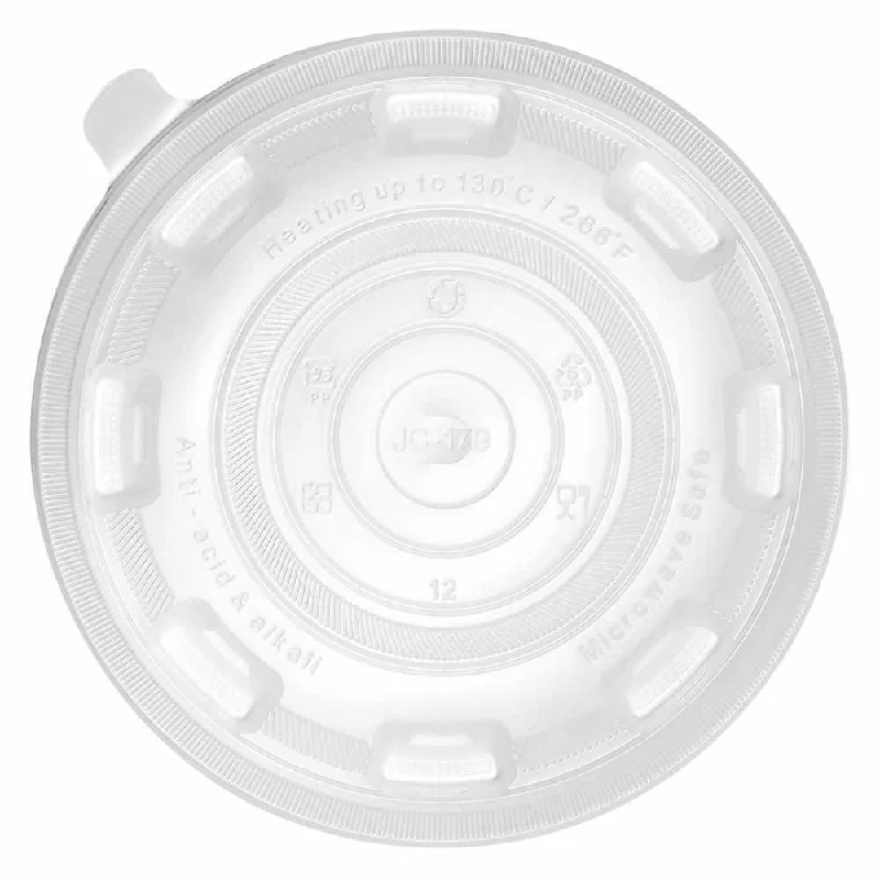 Karat 36oz PP Flat Lid - For Injection Molding Bowl - 300 ct