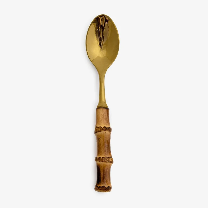 Natural Bamboo Cutlery Tea Spoon (Gold)