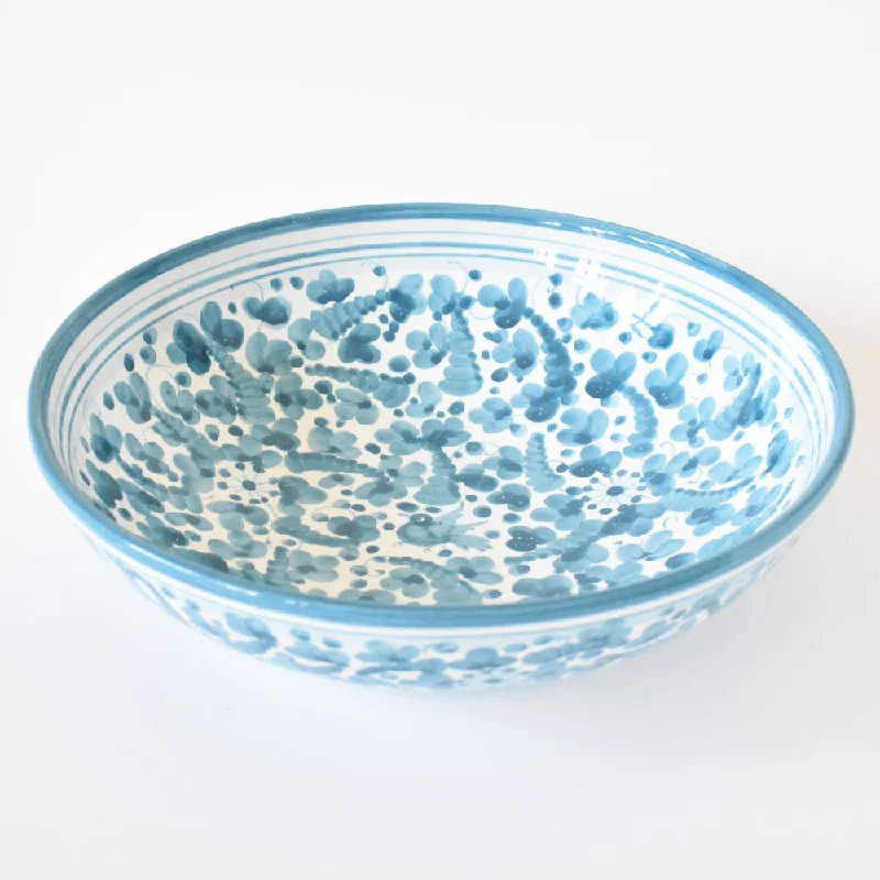 Arabesco Turquoise serving bowl - 12"