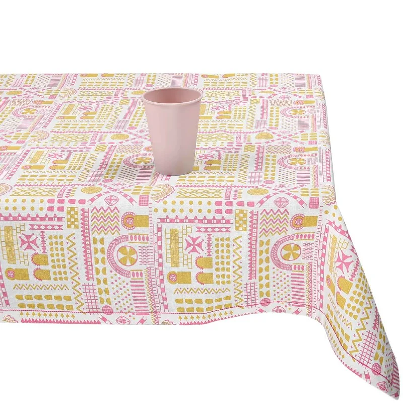 White Stone Symbol Table Cloth