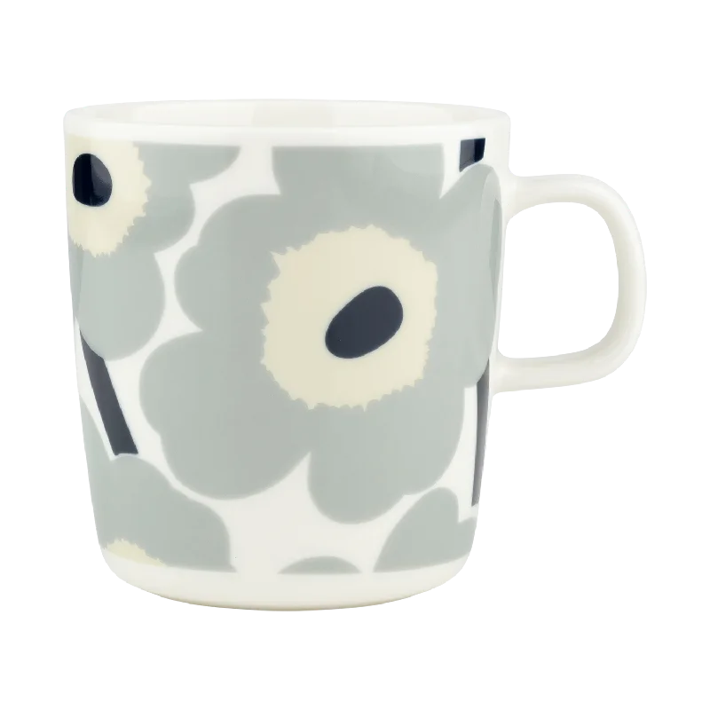 Marimekko Unikko Large Mug, white/grey/dk.blue