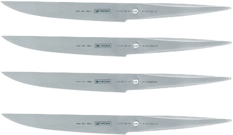 Chroma Type 301 designed by F.A. Porsche  4 Piece Steak Knife set