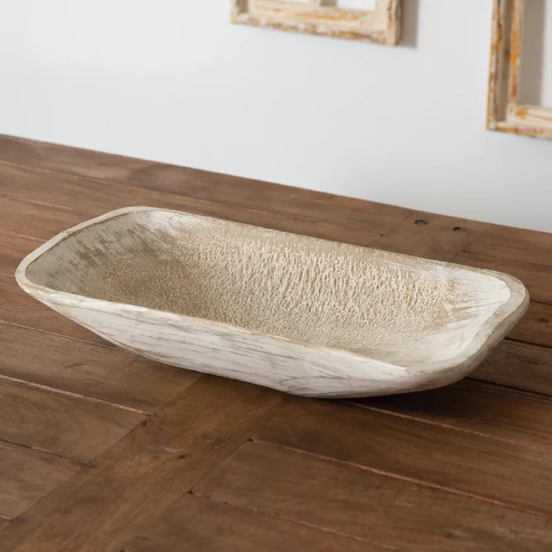 Whitewashed Dough Bowl