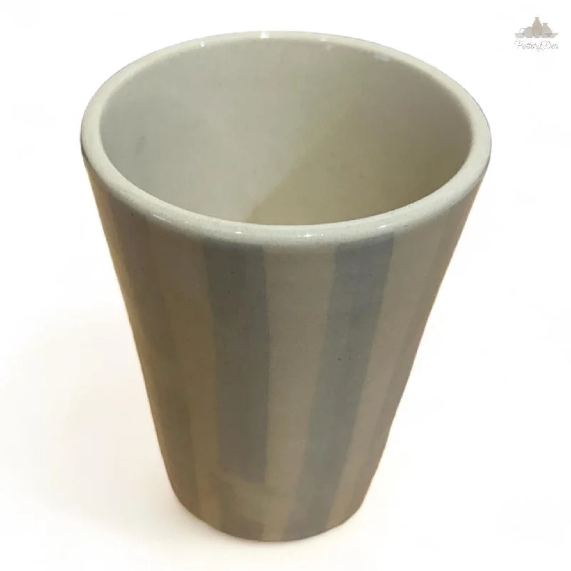 Summer Minimalist Ceramic Glass | Height 9.5 cm | Diameter 7.5 cm | Hand Painted |  Set of 1 | Ideal for serving beverage