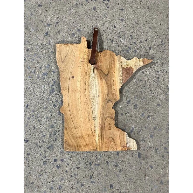 Acacia Wood "Minnesota" Cutting Board - A - Natural