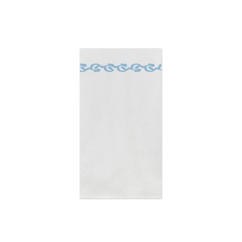 Papersoft Napkins Florentine Light Blue Guest Towels (Pack of 20)