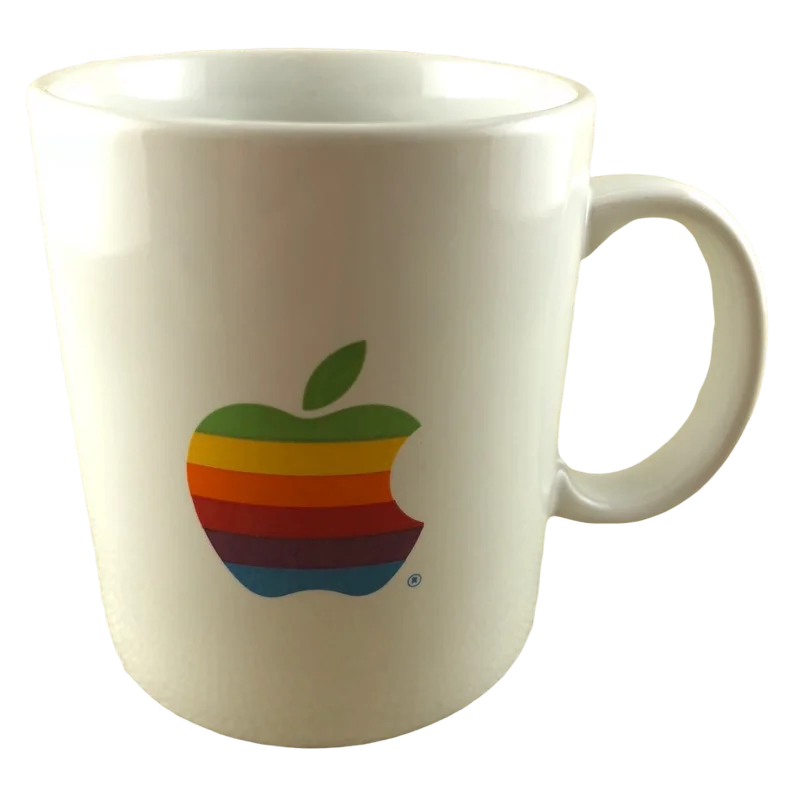 Apple Computers Vintage Rainbow Logo Mug