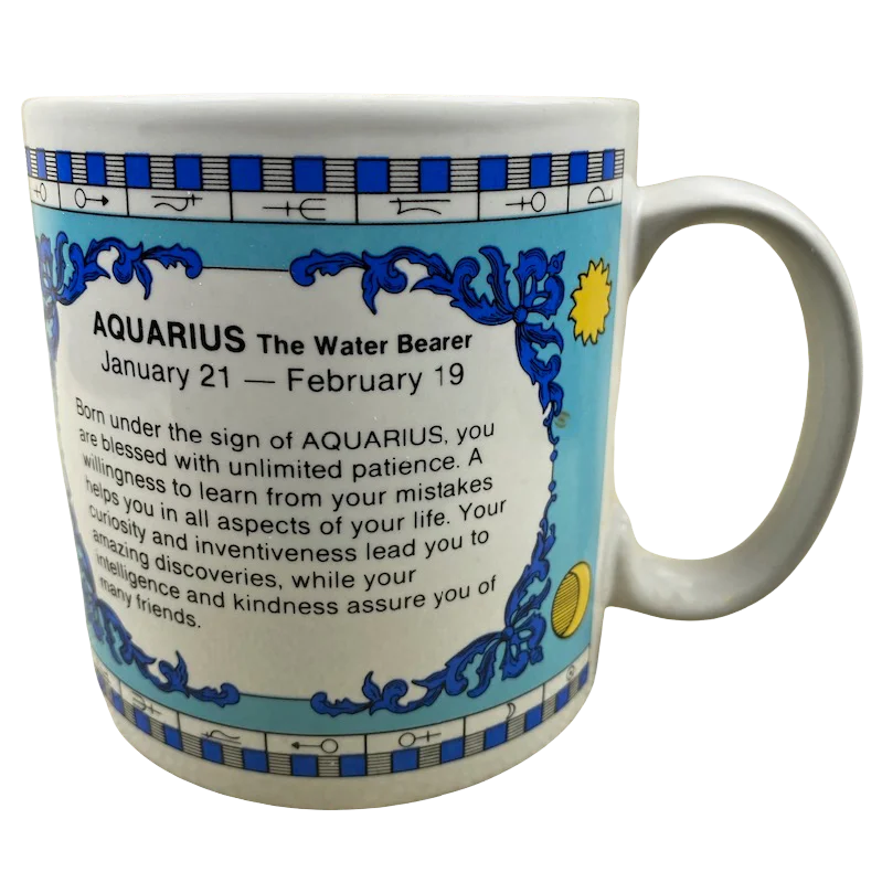 AQUARIUS The Water Bearer Astrology Zodiac Mug Russ