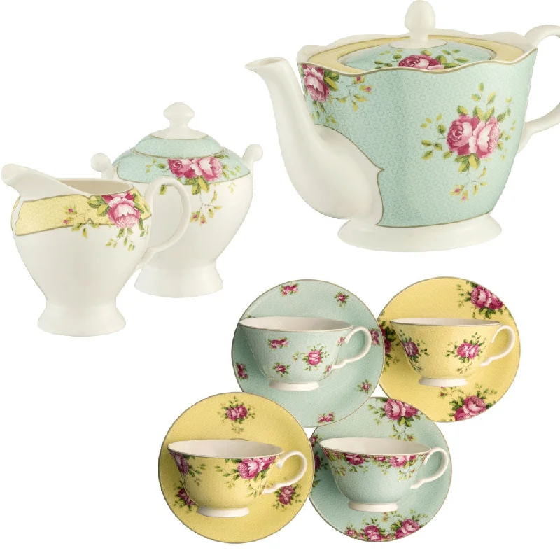 Aynsley Archive Rose Afternoon Teaset 1