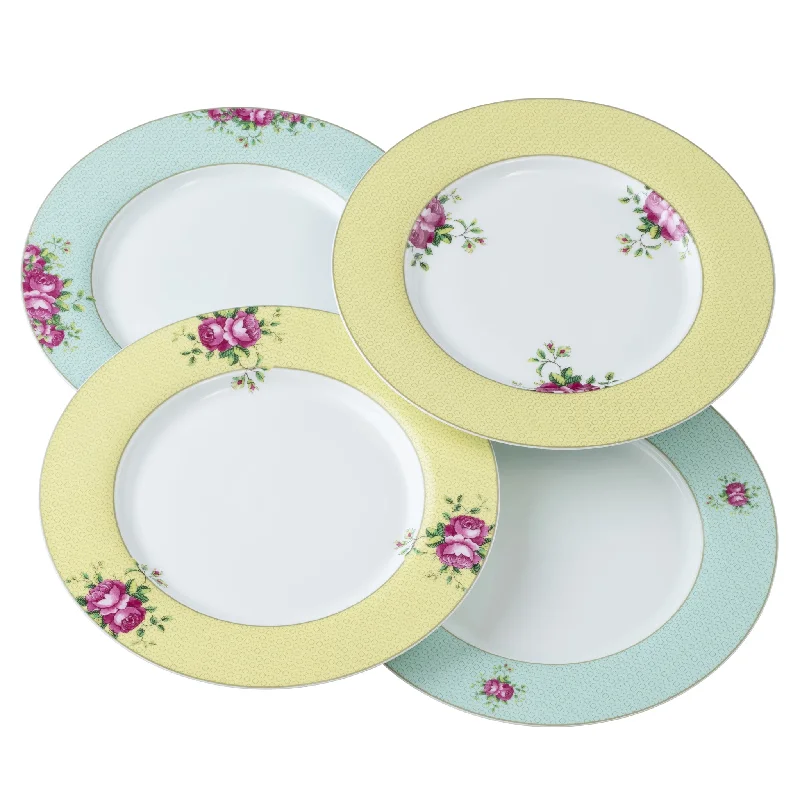 Aynsley Archive Rose Dinner Plates Set of 4