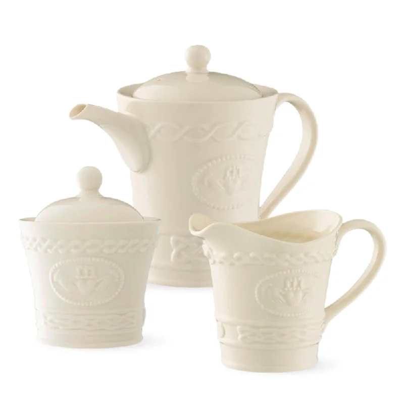 Belleek Classic Claddagh Tea Set