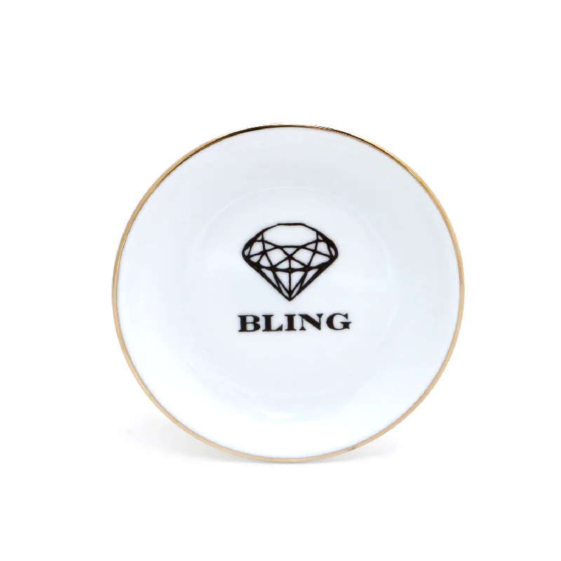 Bling Ring Dish, ringholder with 22K Gold accent