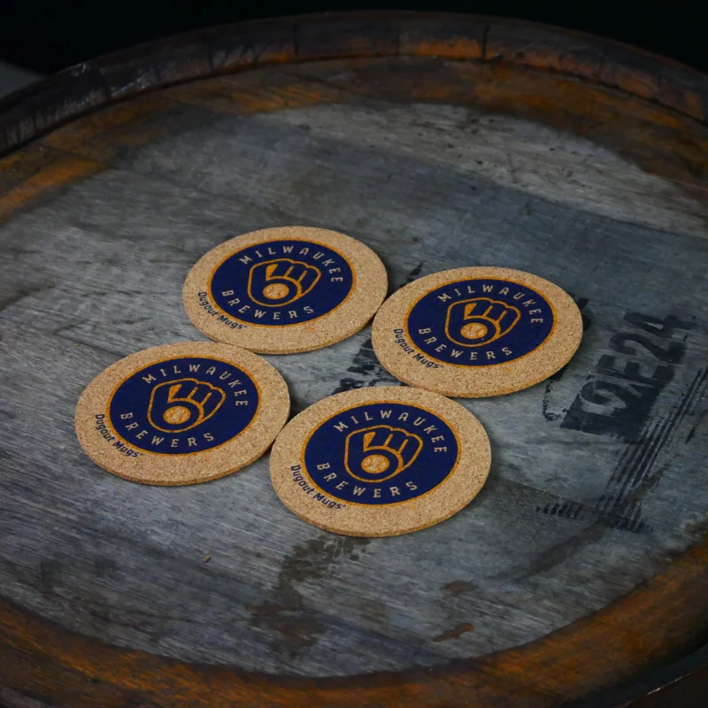 Milwaukee Brewers Dugout Mugs® Cork Coasters