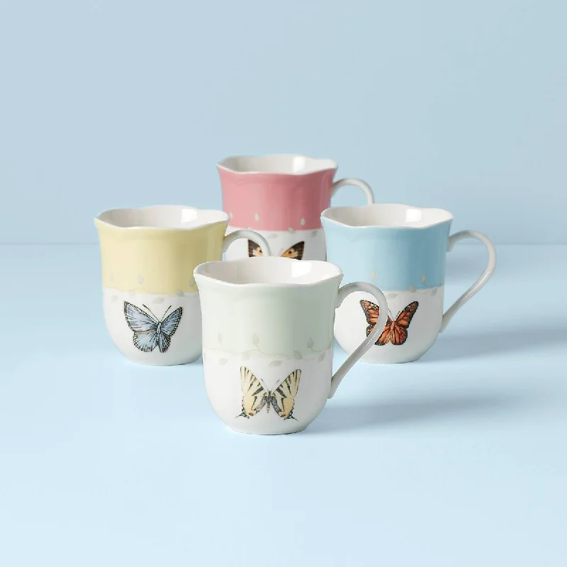 Butterfly Meadow 4-piece Mug Set