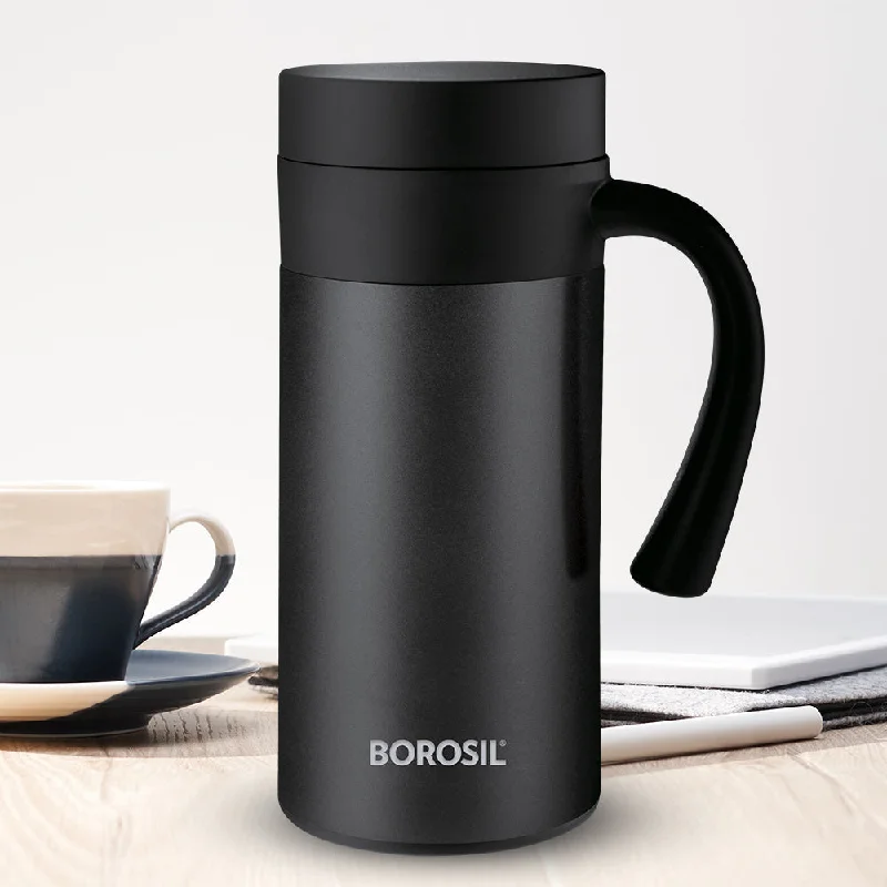 Borosil CafeTime Insulated Mug, Black