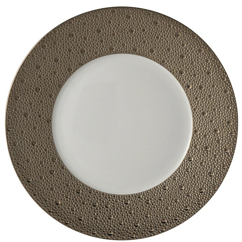 Ecume Platinum Dinner Plate, 10.5"