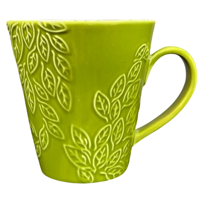 Embossed Leaves Green 16oz Mug 2007 Starbucks