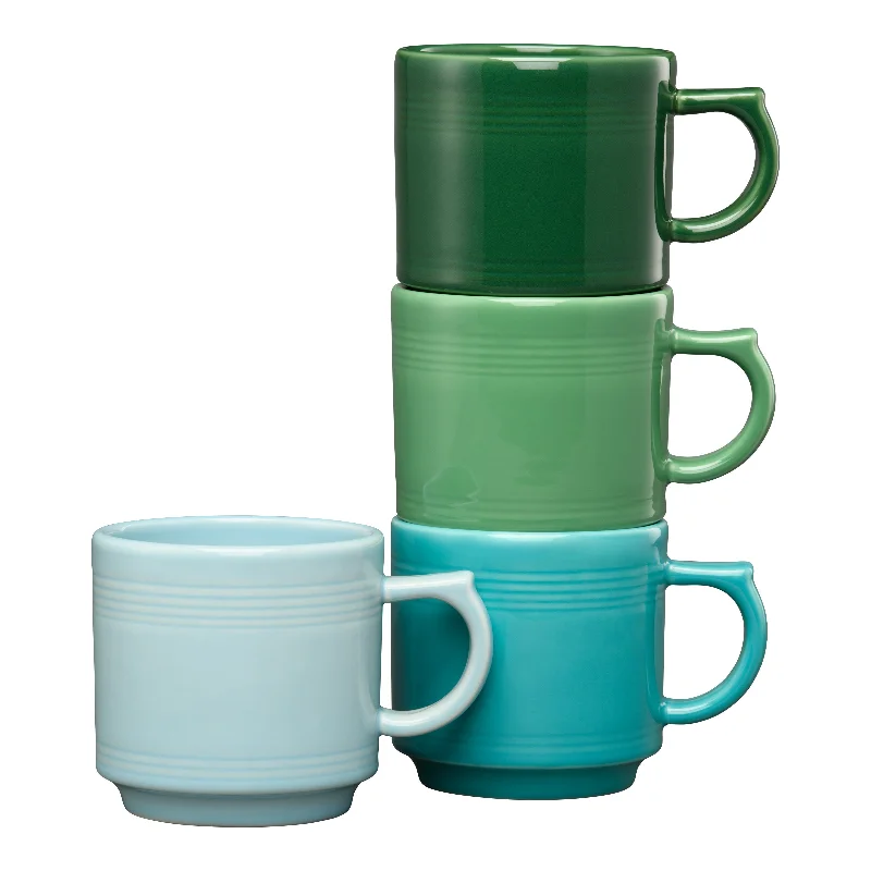 Fiesta 16 OZ Set of 4 Aegean Mixed Stackable Mug Set