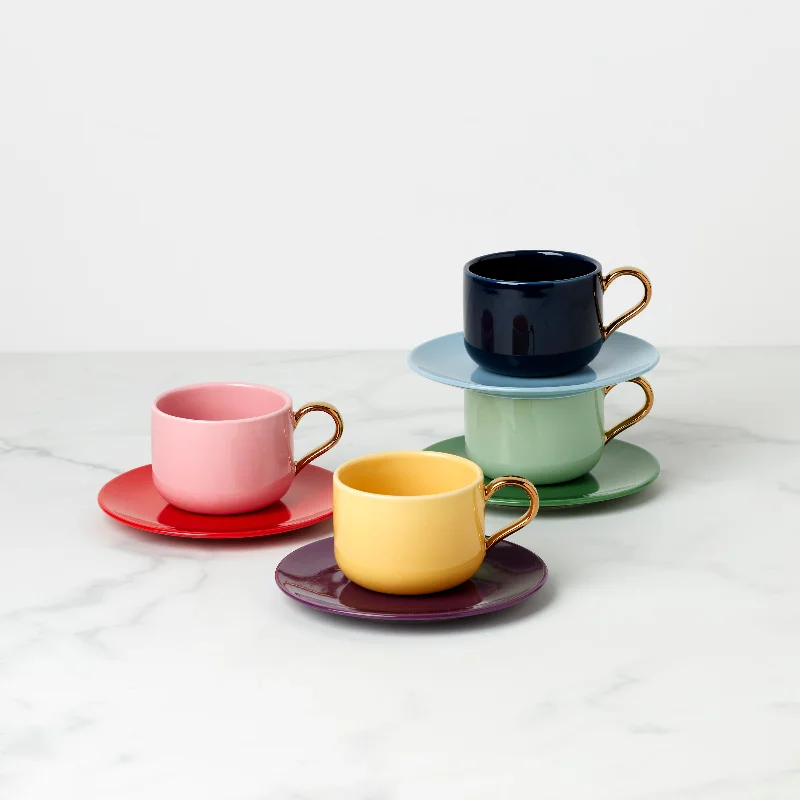 Make It Pop 8pc Cup & Saucer Set