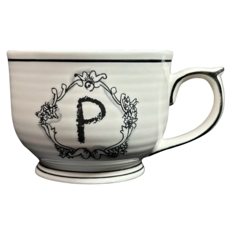 Letter "P" Monogram Initial Cappuccino Mug Katie Mandy