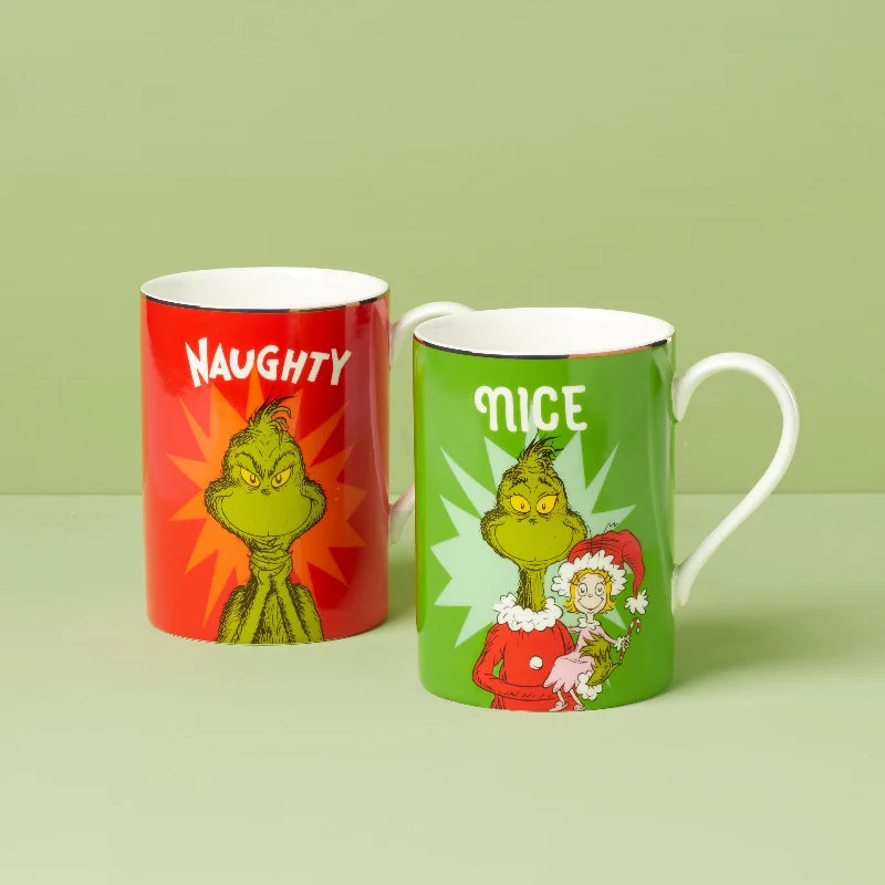 Merry Grinchmas Naughty & Nice Mug Set